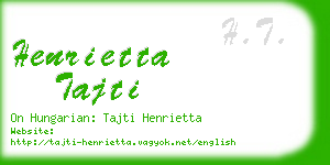 henrietta tajti business card